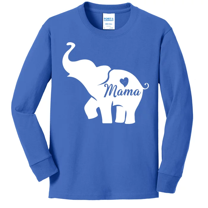 Mama Elephant Kids Long Sleeve Shirt