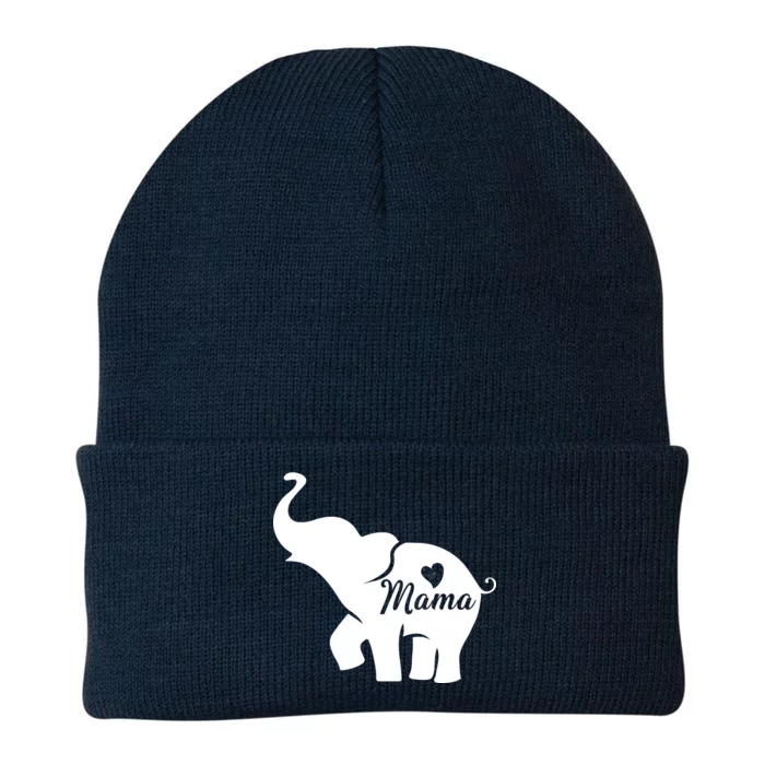 Mama Elephant Knit Cap Winter Beanie