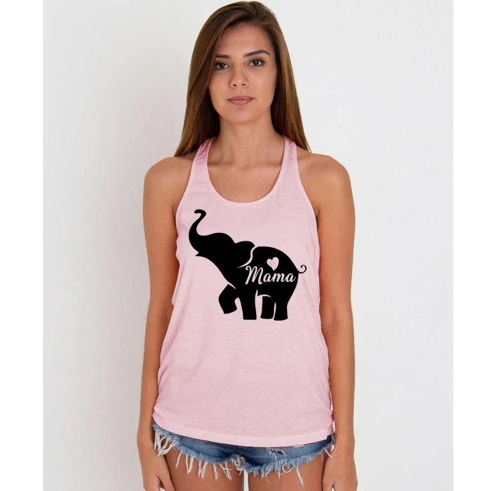 Mama Elephant Women's Knotted Racerback Tank