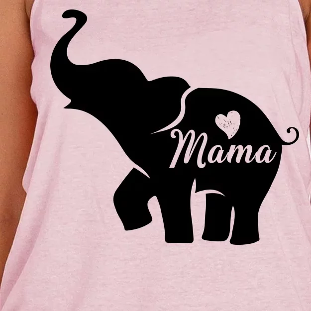 Mama Elephant Women's Knotted Racerback Tank