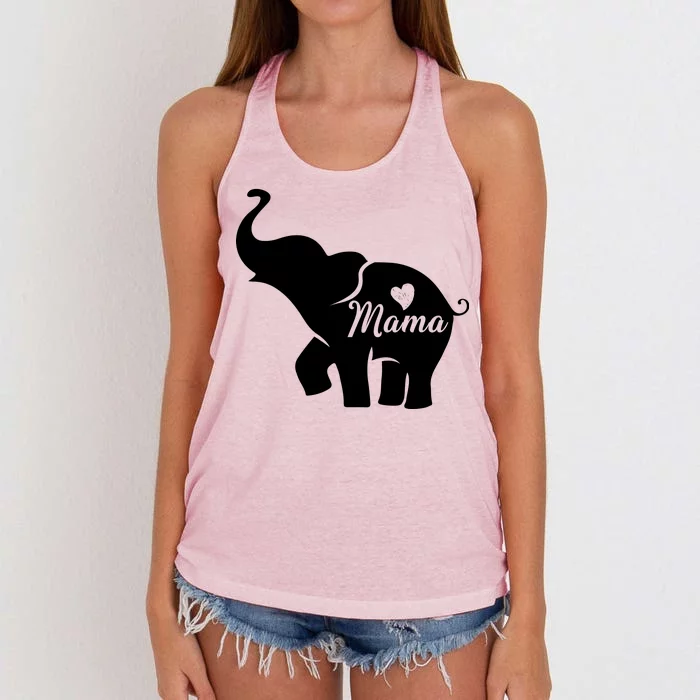 Mama Elephant Women's Knotted Racerback Tank