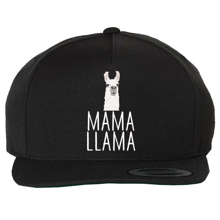 Mama Llama Wool Snapback Cap