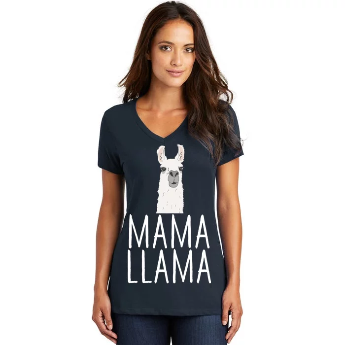 Mama Llama Women's V-Neck T-Shirt