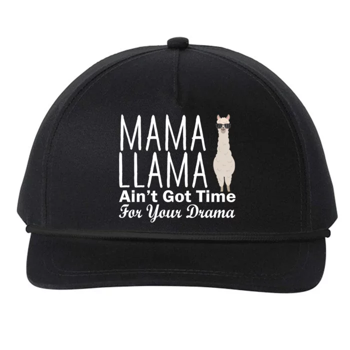 Mama Llama Ain't Got Time For Your Drama Snapback Five-Panel Rope Hat