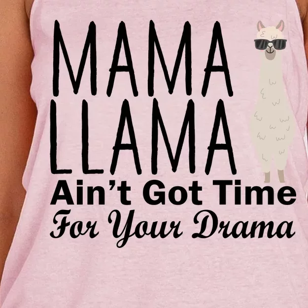 Mama Llama Ain't Got Time For Your Drama Women's Knotted Racerback Tank