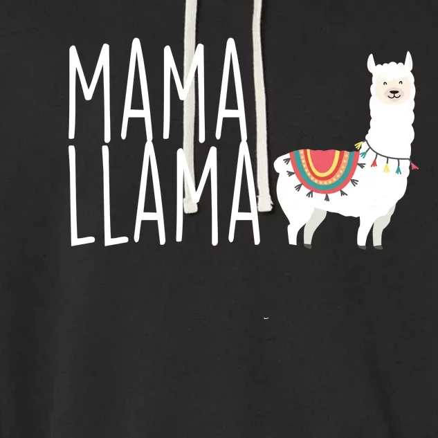 Mama Llama Logo Garment-Dyed Fleece Hoodie