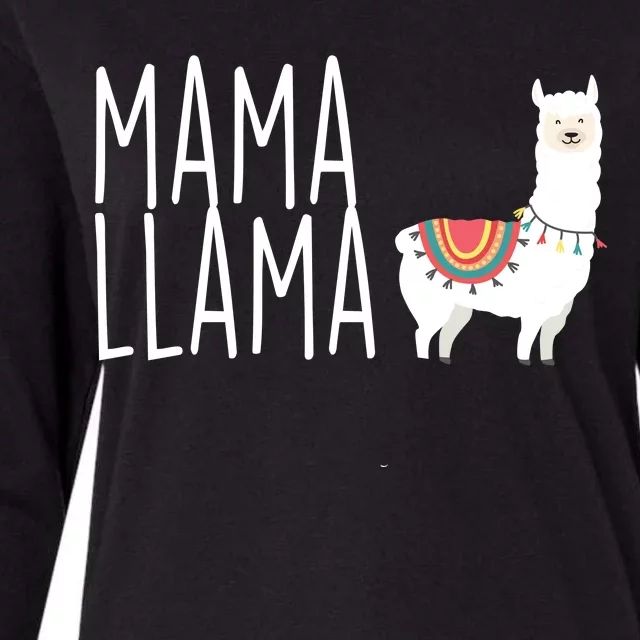 Mama Llama Logo Womens Cotton Relaxed Long Sleeve T-Shirt