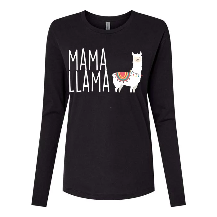 Mama Llama Logo Womens Cotton Relaxed Long Sleeve T-Shirt