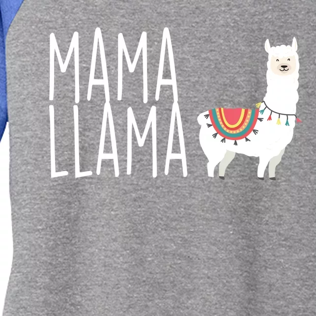 Mama Llama Logo Women's Tri-Blend 3/4-Sleeve Raglan Shirt