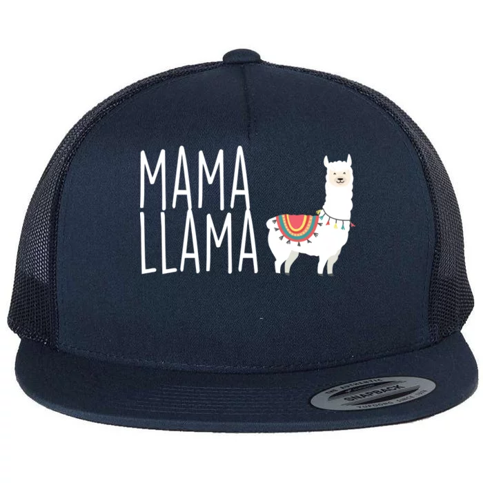 Mama Llama Logo Flat Bill Trucker Hat