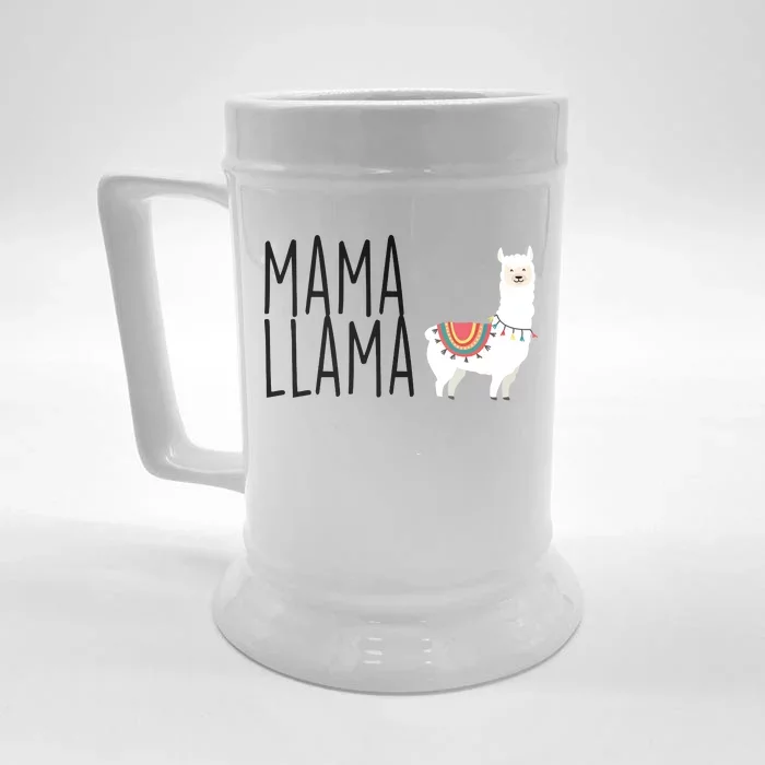 Mama Llama Logo Front & Back Beer Stein