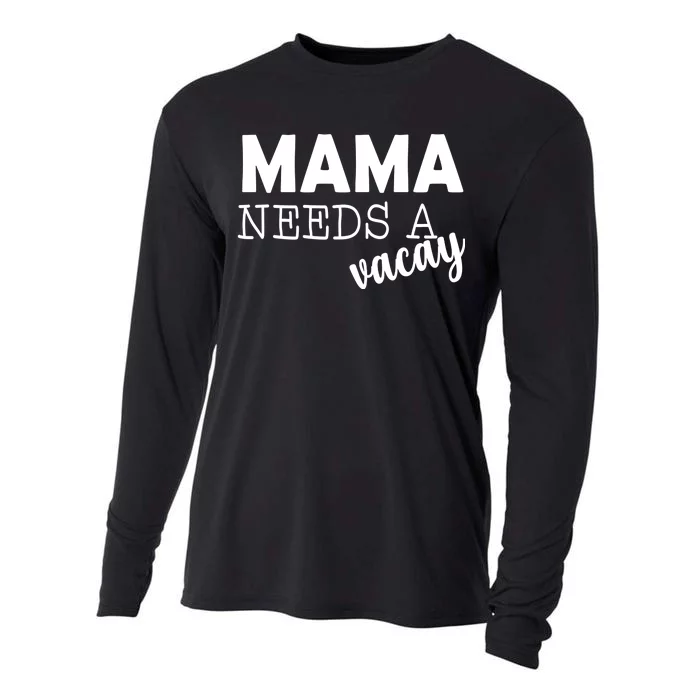 Mama Needs A Vacay Cooling Performance Long Sleeve Crew