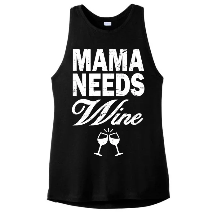 Mama Needs Wine Ladies Tri-Blend Wicking Tank