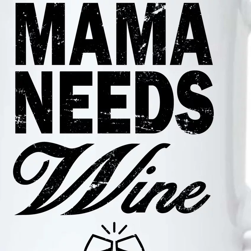 Mama Needs Wine Black Color Changing Mug