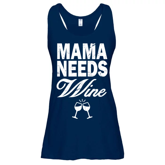 Mama Needs Wine Ladies Essential Flowy Tank