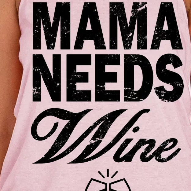 Mama Needs Wine Women's Knotted Racerback Tank