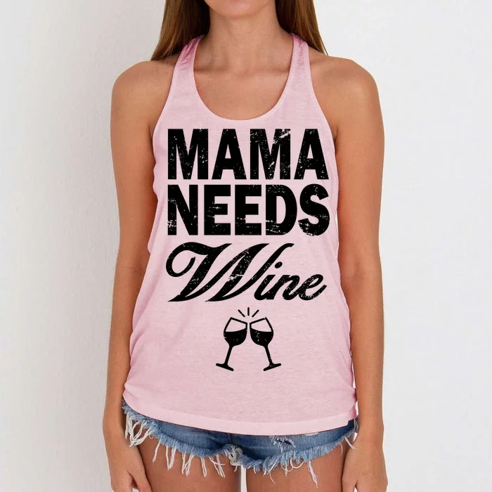 Mama Needs Wine Women's Knotted Racerback Tank