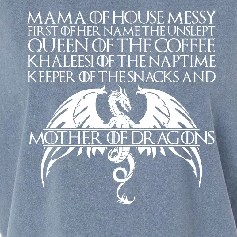 Mama Of House Messy First Of Her Name The Unslept Garment-Dyed Women's Muscle Tee