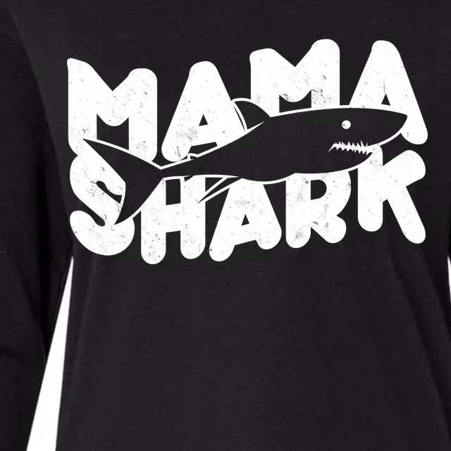 Mama Shark Womens Cotton Relaxed Long Sleeve T-Shirt