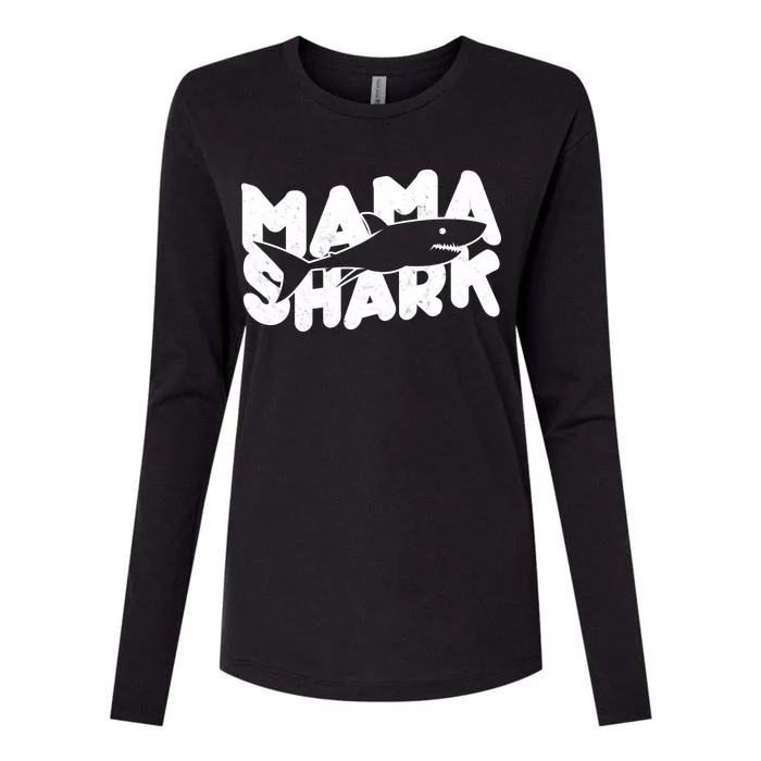 Mama Shark Womens Cotton Relaxed Long Sleeve T-Shirt