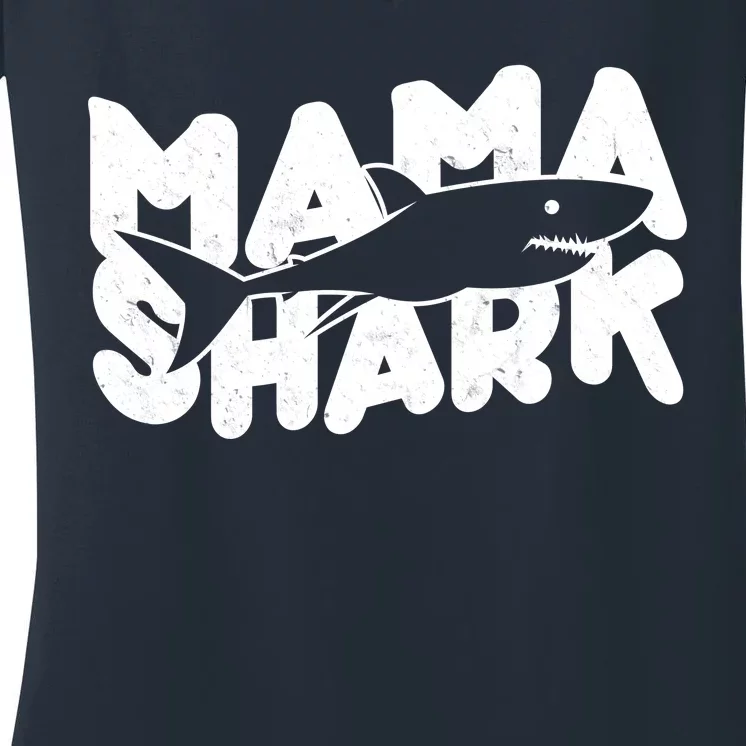 Mama Shark Women's V-Neck T-Shirt