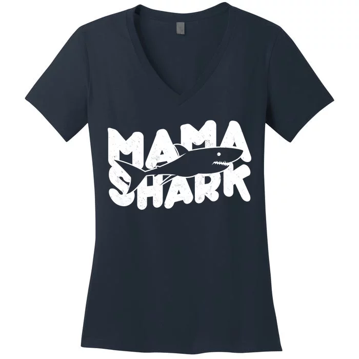 Mama Shark Women's V-Neck T-Shirt