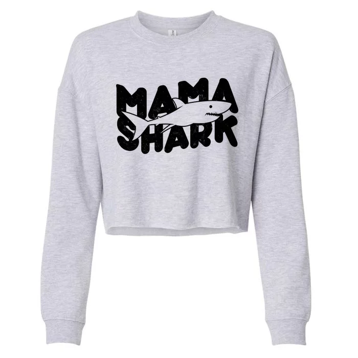 Mama Shark Cropped Pullover Crew