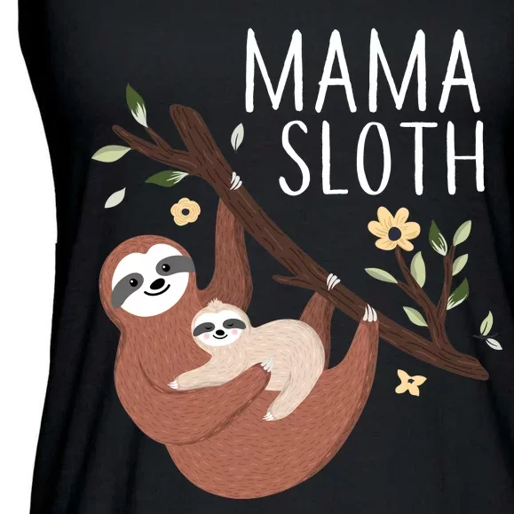 Mama Sloth Ladies Essential Flowy Tank