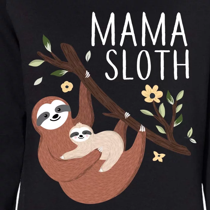 Mama Sloth Womens California Wash Sweatshirt