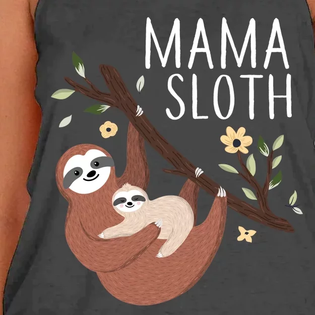 Mama Sloth Women's Knotted Racerback Tank