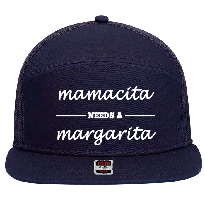 Mamacita Needs A Margarita 7 Panel Mesh Trucker Snapback Hat