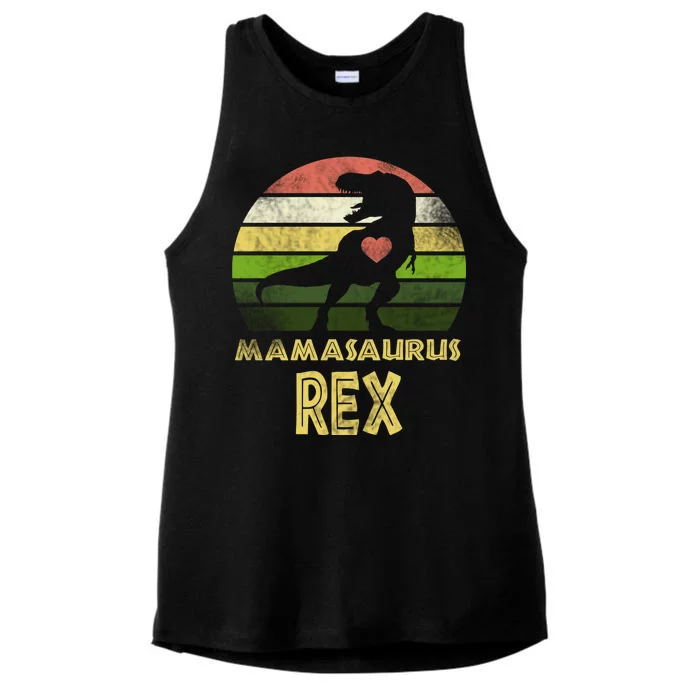 Mamasaurus Rex Ladies Tri-Blend Wicking Tank