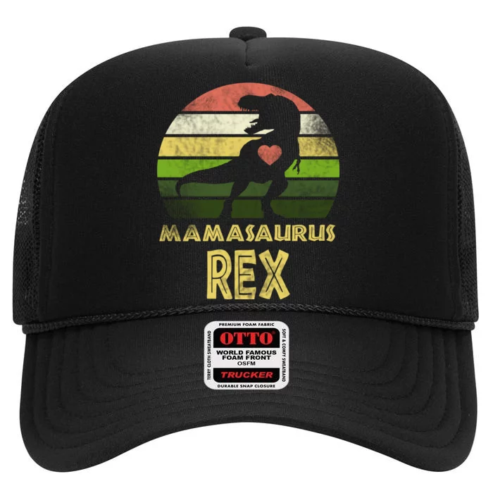 Mamasaurus Rex High Crown Mesh Trucker Hat