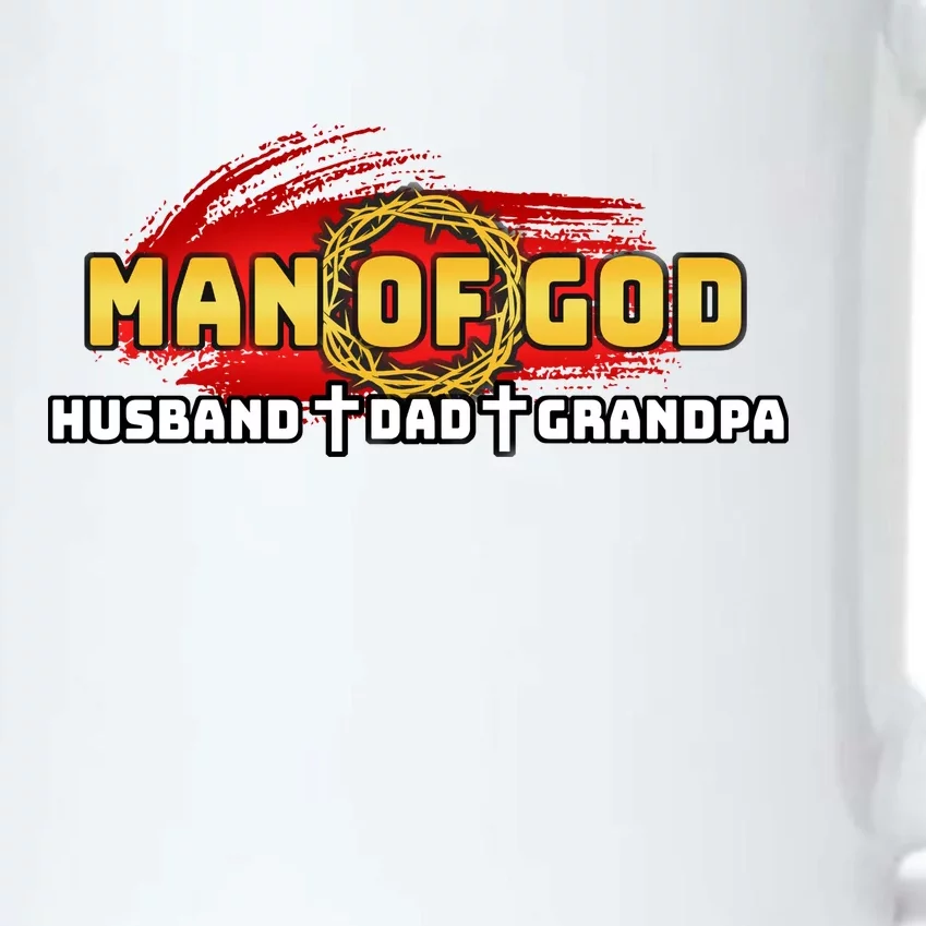 Man Of God Husband Dad Grandpa Black Color Changing Mug