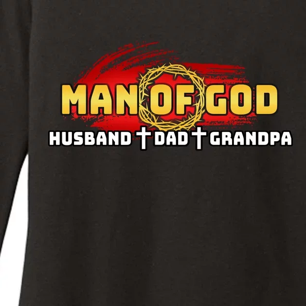 Man Of God Husband Dad Grandpa Womens CVC Long Sleeve Shirt