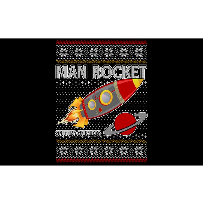 Man Rocket Spittin' Chiclets Ugly Christmas Sweater Bumper Sticker