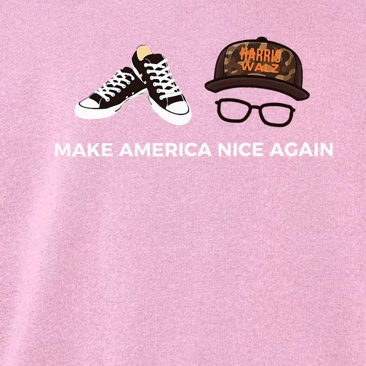 Make America Nice Again Harris Walz Waltz Joy Chucks Toddler Hoodie