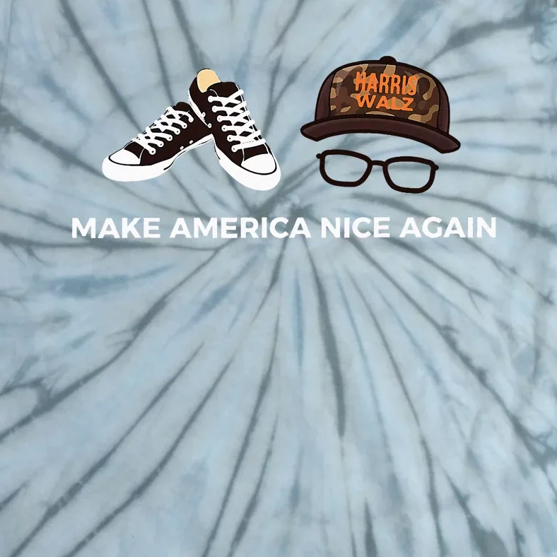 Make America Nice Again Harris Walz Waltz Joy Chucks Tie-Dye T-Shirt