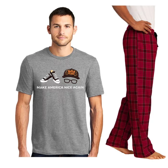 Make America Nice Again Harris Walz Waltz Joy Chucks Pajama Set