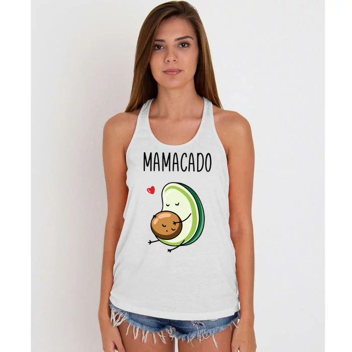 Mamacadobaby Announcement New Mom Women's Knotted Racerback Tank