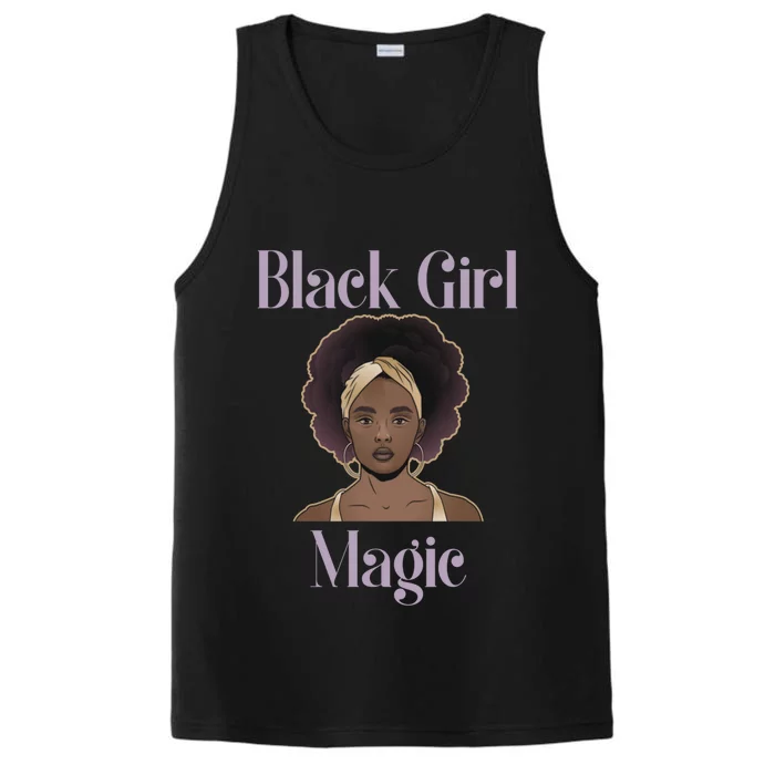 Melanin Afro Natural Hair Juneteenth Black Girl Magic Gift Performance Tank