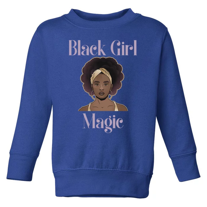 Melanin Afro Natural Hair Juneteenth Black Girl Magic Gift Toddler Sweatshirt