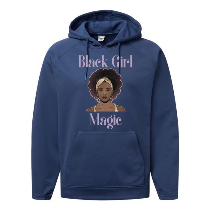 Melanin Afro Natural Hair Juneteenth Black Girl Magic Gift Performance Fleece Hoodie