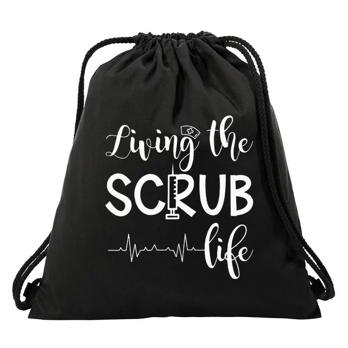 Medical Assistant Nursing Living The Scrub Life Drawstring Bag