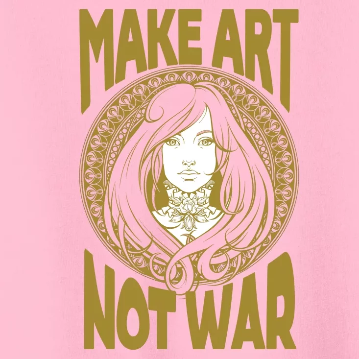 Make Art Not War Cameo Portrait Toddler T-Shirt