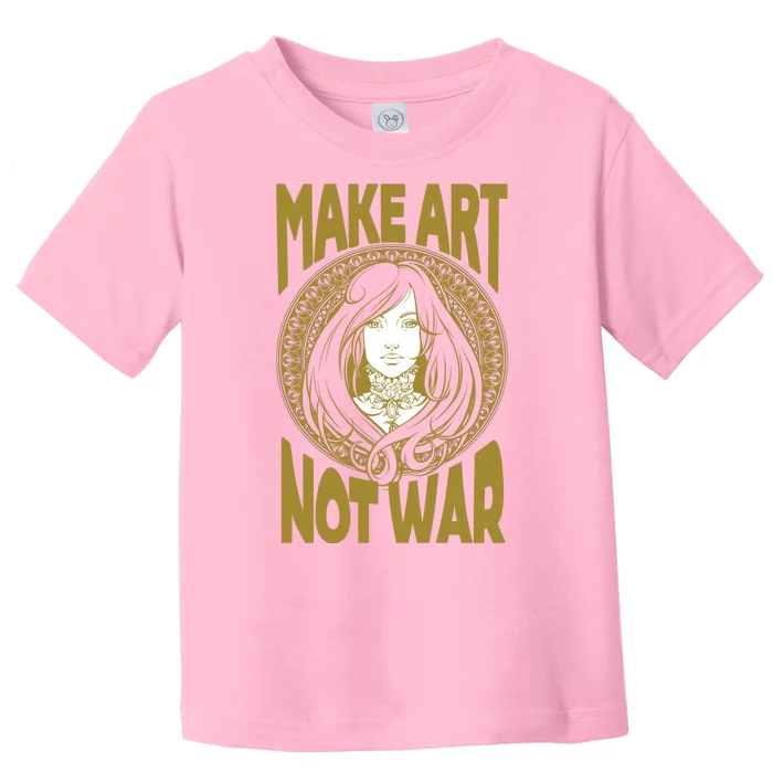 Make Art Not War Cameo Portrait Toddler T-Shirt