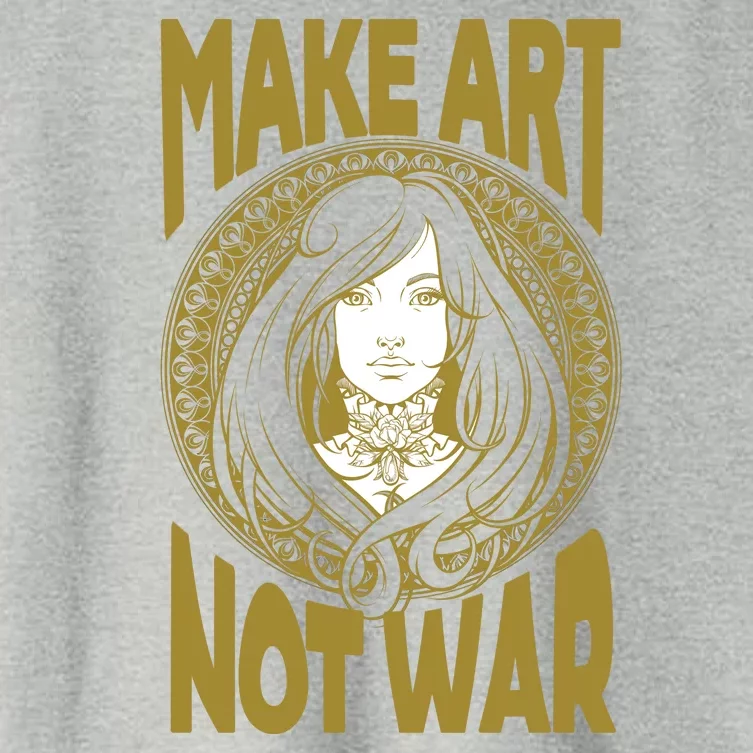 Make Art Not War Cameo Portrait Women's Crop Top Tee