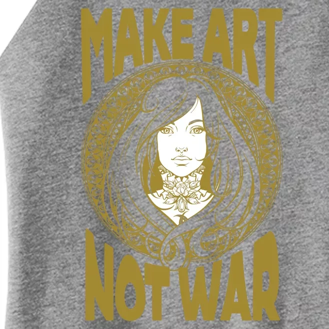 Make Art Not War Cameo Portrait Women’s Perfect Tri Rocker Tank