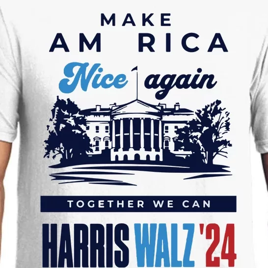 Make America Nice Again Harris Walz Pajama Set