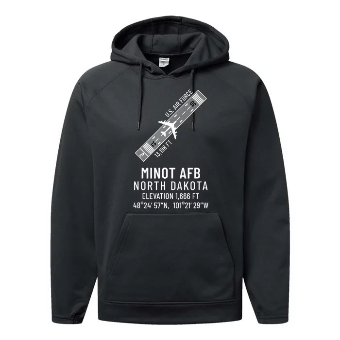 Minot Afb North Dakota 5th Bomb Wing Gifts Performance Fleece Hoodie